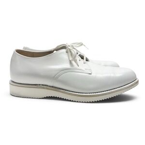 Alden 427 White Calfskin Plain Toe Dover Blucher Derby Shoes Men's Size 9.5 C/E